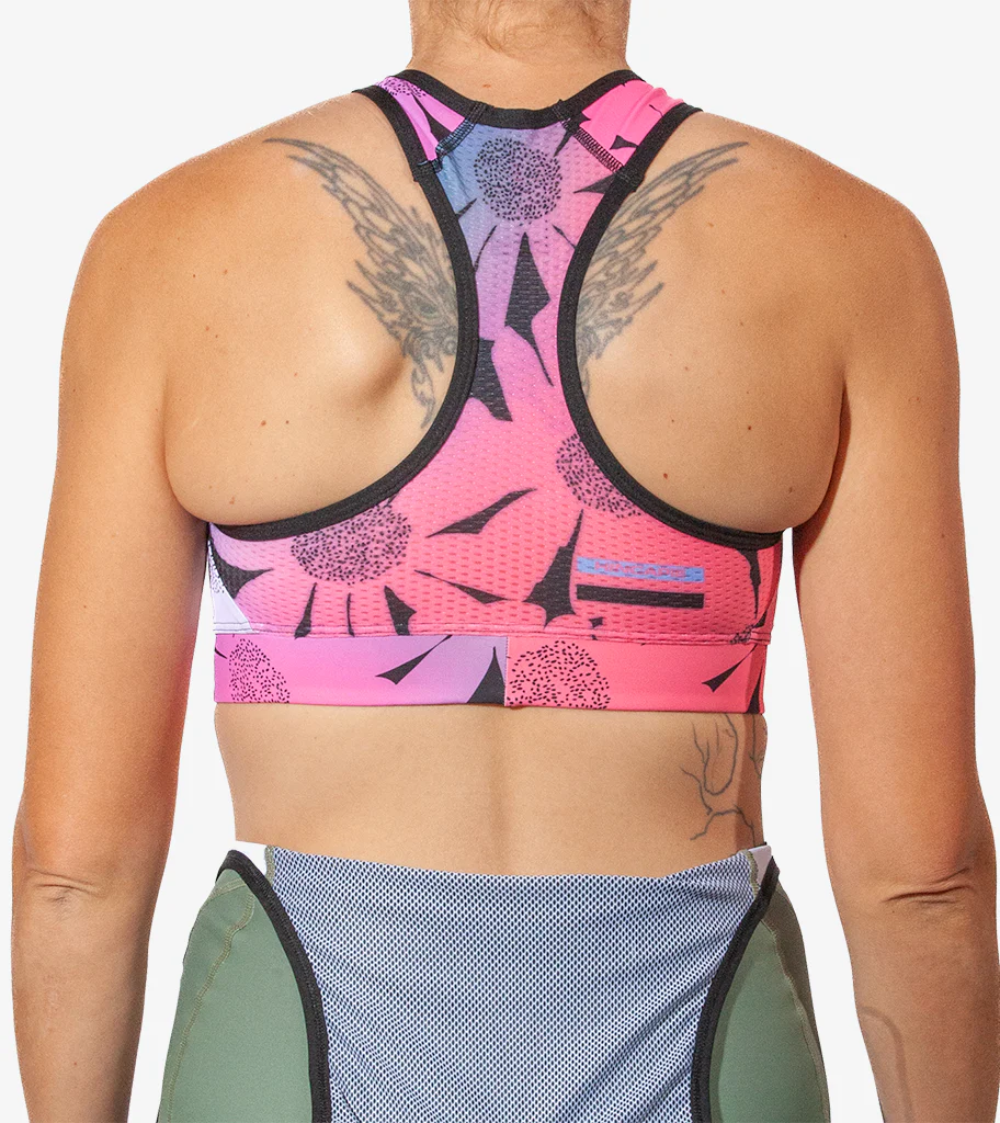 Women's Sports Bra - Daisy Tie Dye - Image 2
